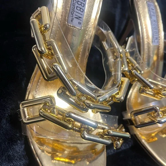Cape Robbin Gold Chain Stiletto Heels - Picture 16 of 16